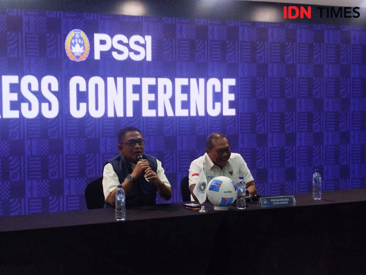 Jumpa pers PSSI soal SEA Games 2025 di Kantor I.League. (IDN Times/Sandy Firdaus)