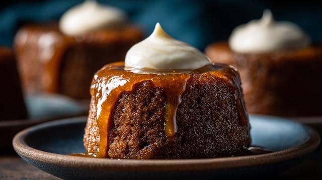 ilustrasi sticky toffee pudding