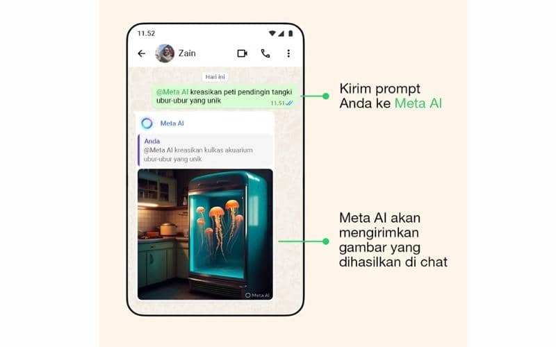 ilustrasi membuat animasi gambar dengan Meta AI
