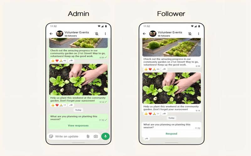 ilustrasi fitur pertanyaan di Saluran WhatsApp