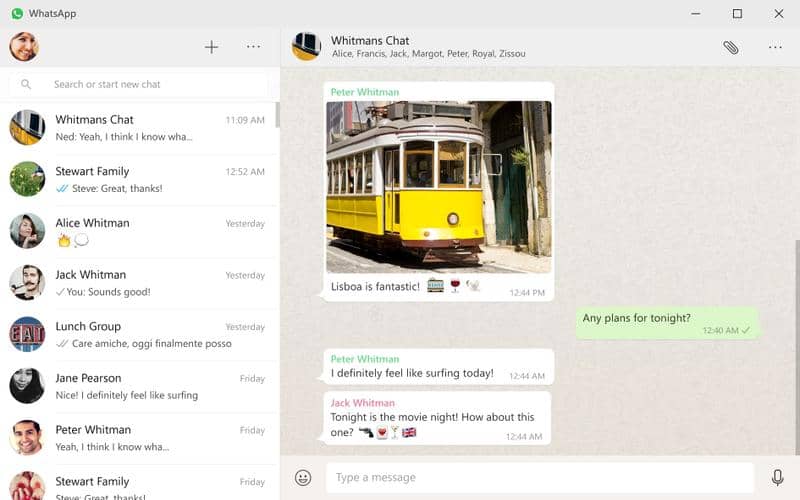 ilustrasi tab media di WhatsApp desktop
