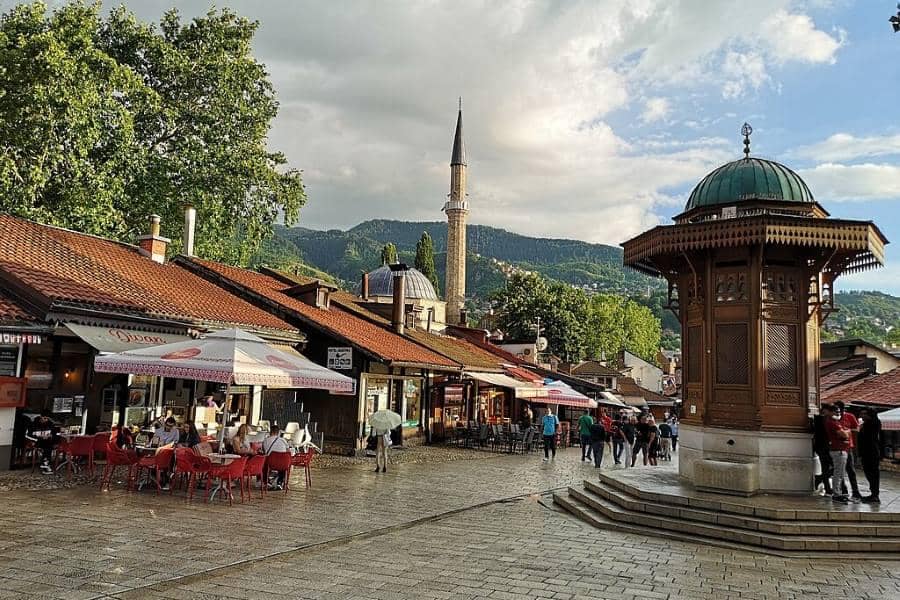 Pasar tua Bascarsija di Bosnia-Herzegovina