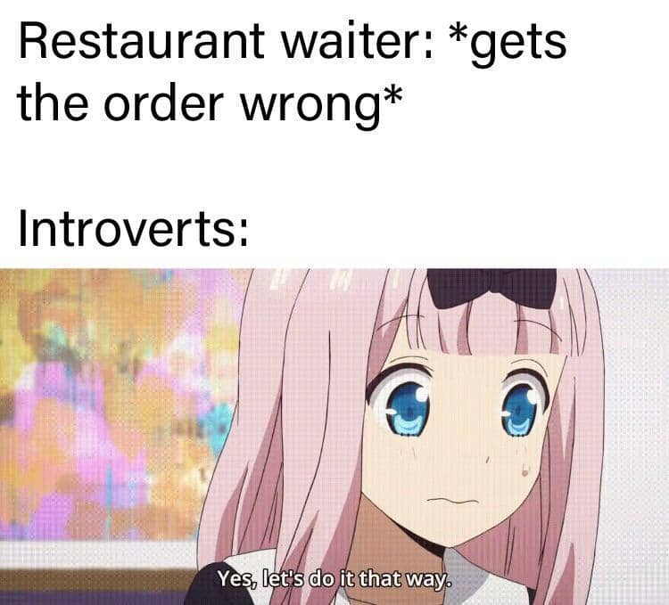 meme anime tentang pesan makanan