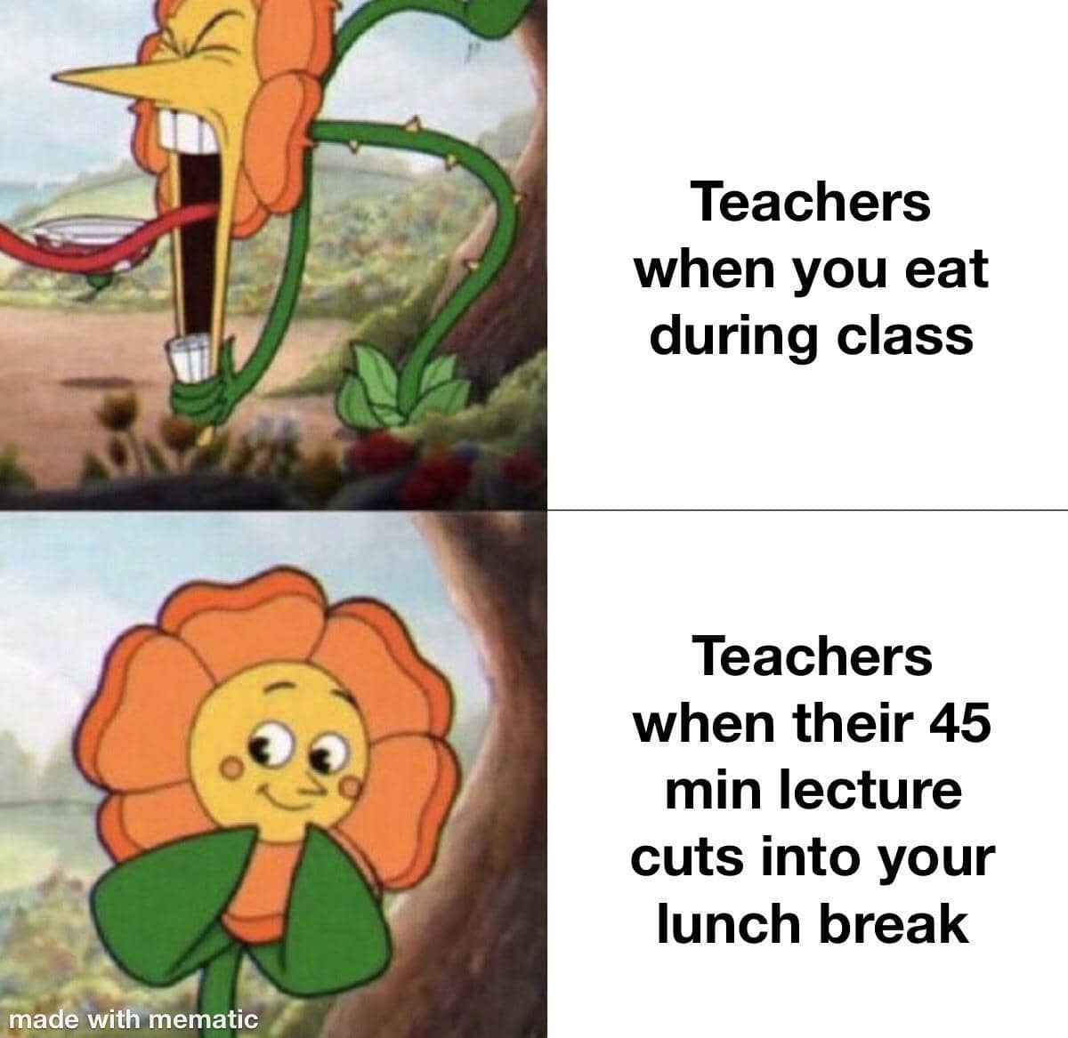 meme kartun tentang makan siang