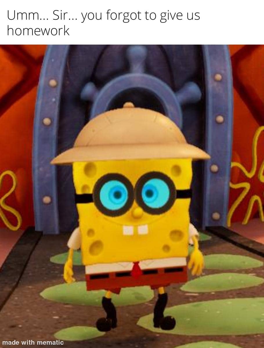 meme kartun tentang ngerjain PR