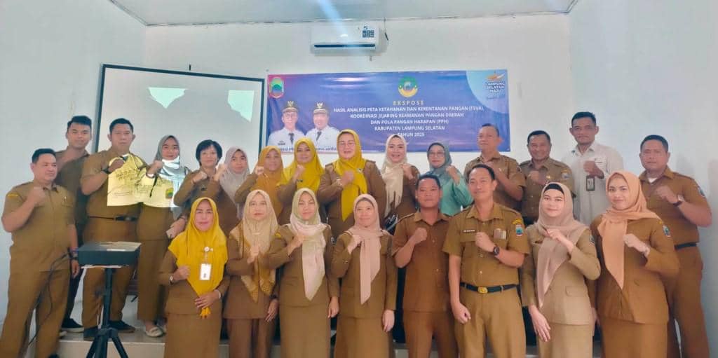 Pemkab Lampung Selatan memetakan kondisi ketahanan dan kerentanan pangan hingga tingkat desa melalui Ekspose Hasil Analisis Peta Ketahanan dan Kerentanan Pangan atau Food Security and Vulnerability Atlas (FSVA) Tahun 2025