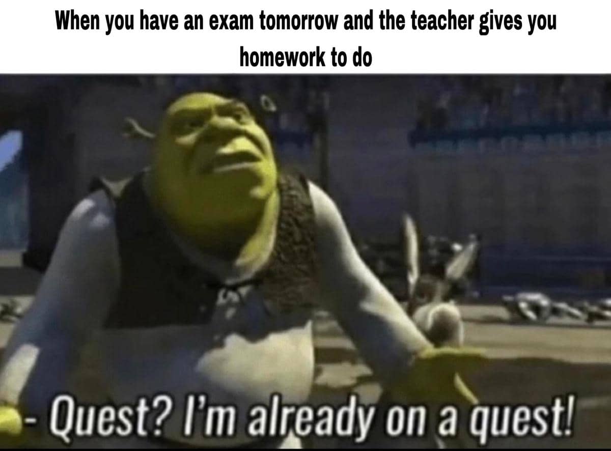 meme kartun tentang ngerjain PR