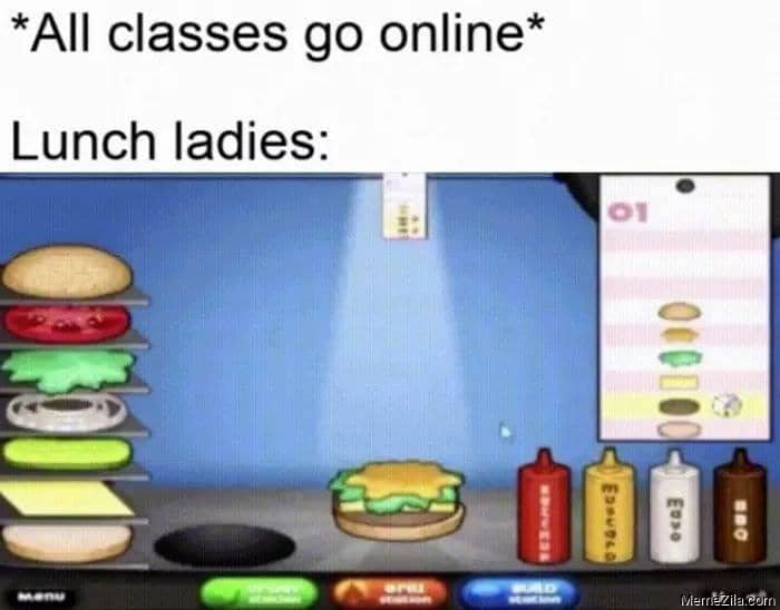 meme kartun tentang makan siang