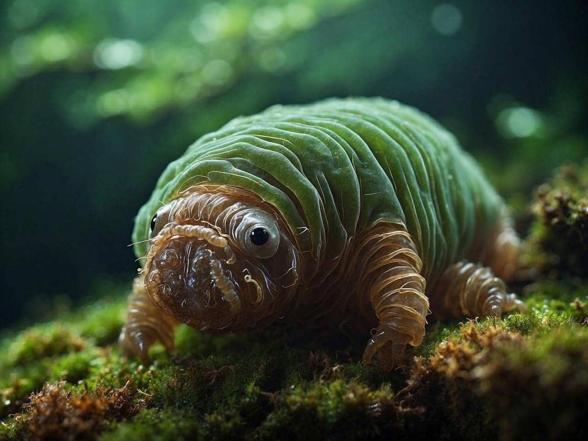 ilustrasi tardigrada yang punya pertahanan termal tahan terhadap suhu ekstrem