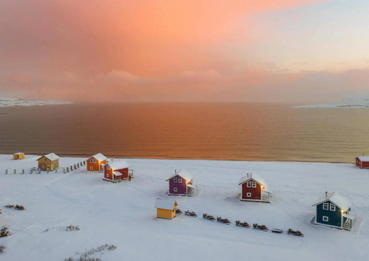 pemandangan pedesaan di Murmansk Rusia