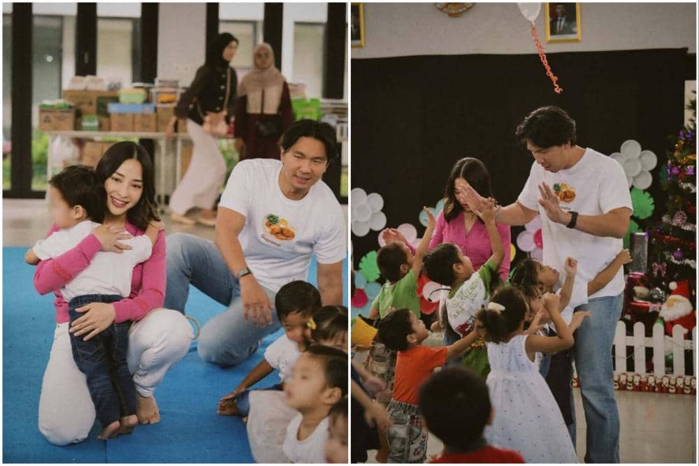 Nikita Willy rayakan ulang tahun Nael di panti asuhan