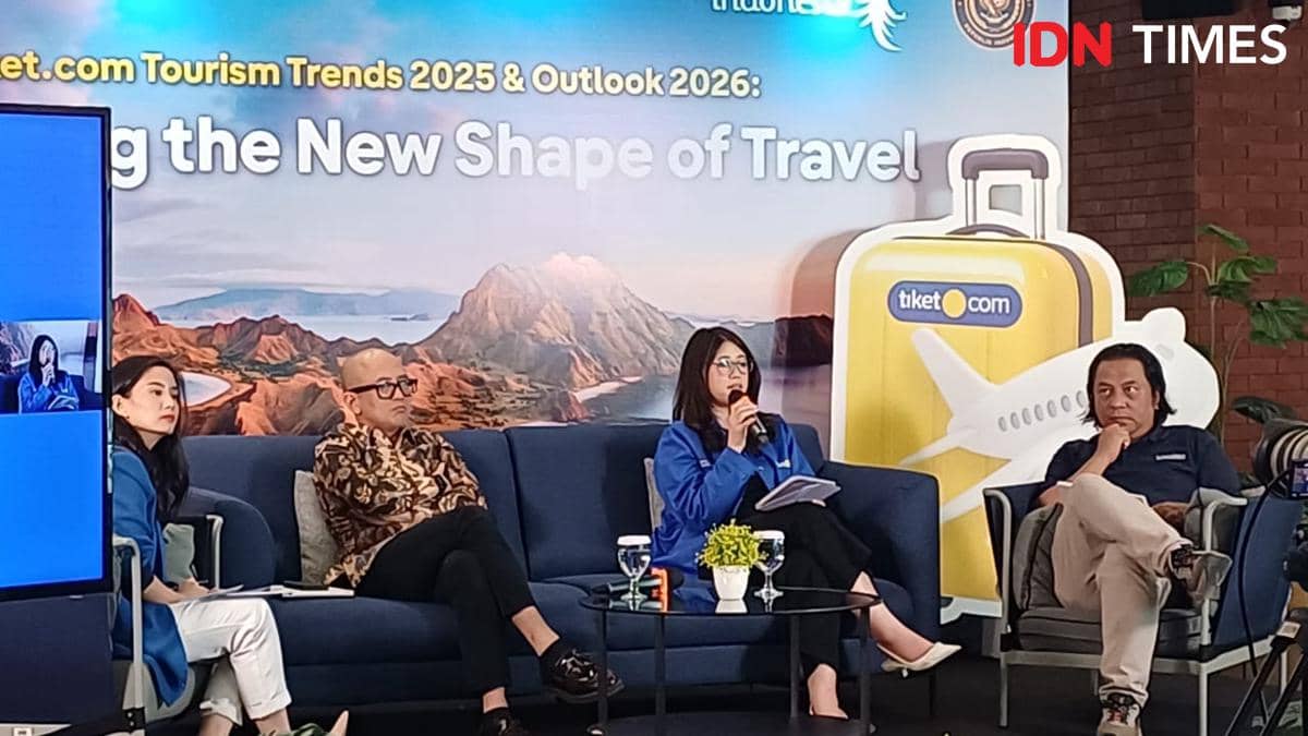 Potret peluncuran tiket.com Tourism Trends 2025 and Outlook 2026: Redefining The New Shape of Travel, Jakarta Barat
