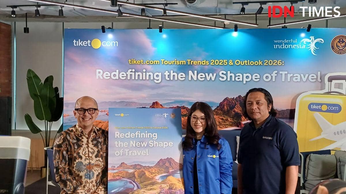 Potret peluncuran tiket.com Tourism Trends 2025 and Outlook 2026: Redefining The New Shape of Travel, Jakarta Barat