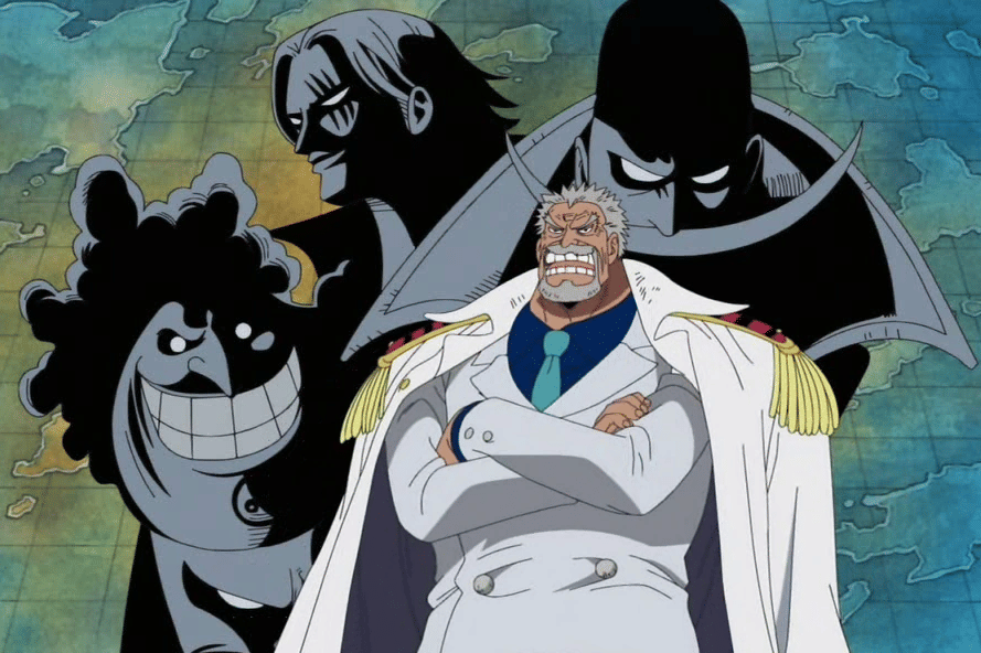 Garp memperkenalkan formasi awal Yonko.