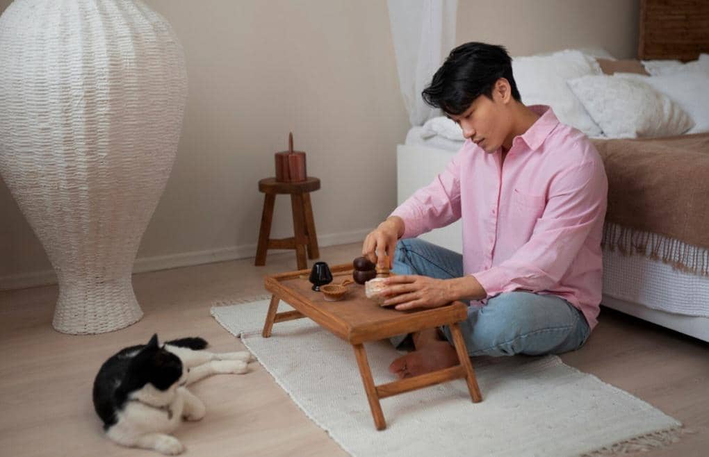 ilustrasi duduk santai