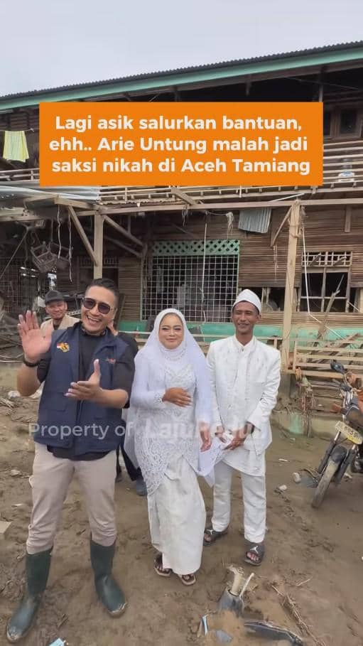 Arie Untung Saksikan Pengantin Menikah (instagram.com/lajupeduliofficial)