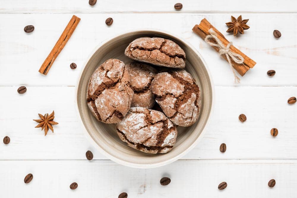 ilustrasi chocolate crinkle cookies