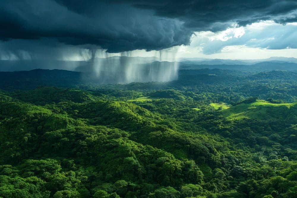 ilustrasi hujan lebat