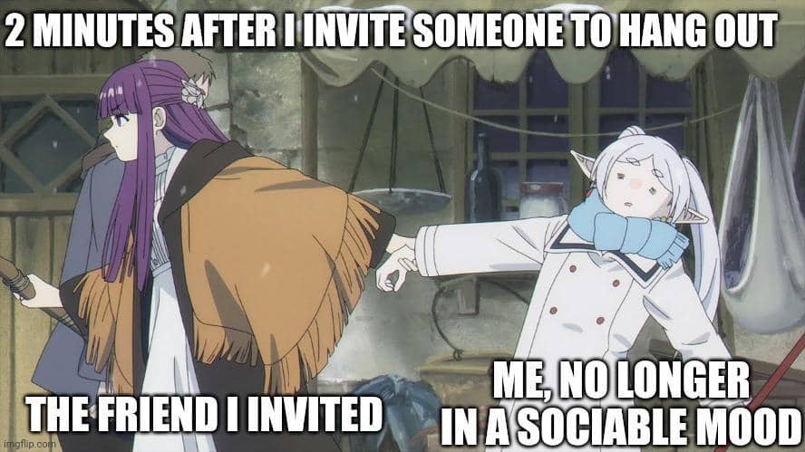 meme anime tentang nongkrong