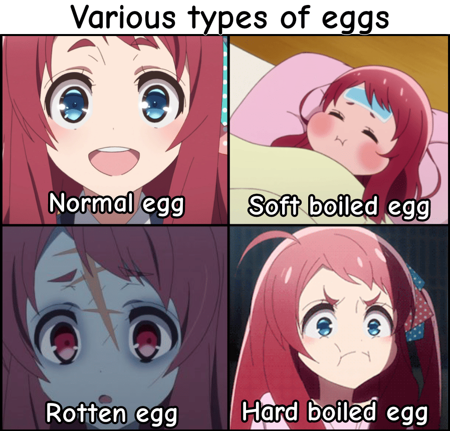 meme anime tentang telur