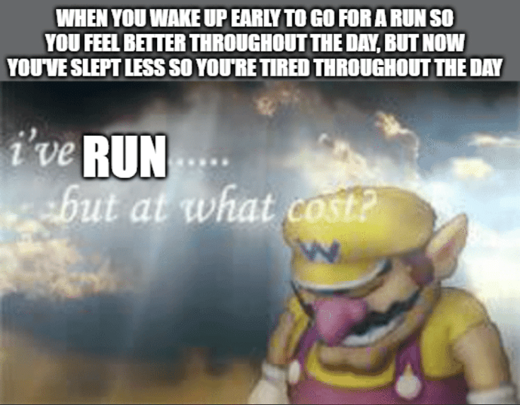 meme kartun tentang lari