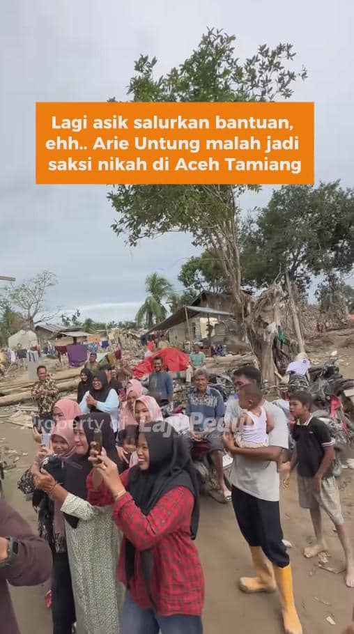 Arie Untung Saksikan Pengantin Menikah (instagram.com/lajupeduliofficial)