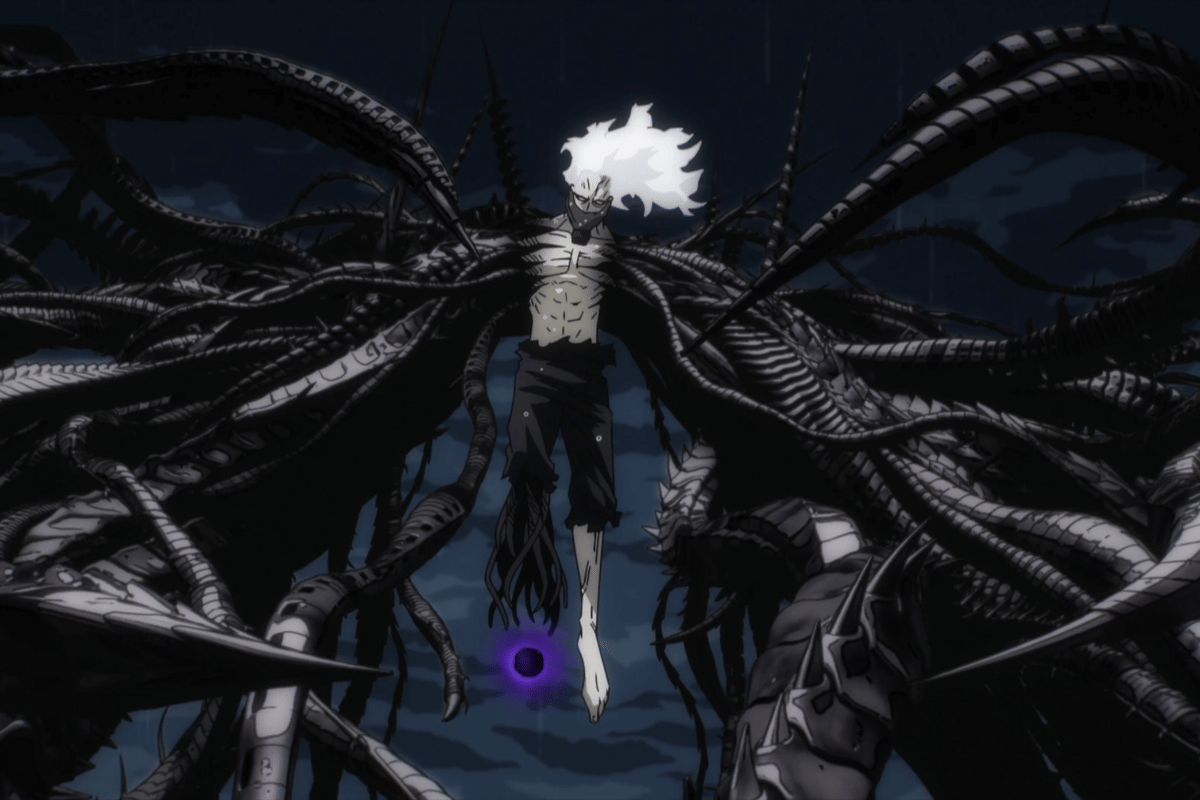 All For One menggunakan Omni-Factor Unleash dengan tubuh Shigaraki.