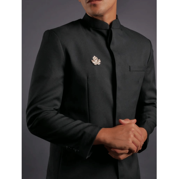 Mubeng Beskap Nawasena Slimfit Hitam Semi Wool