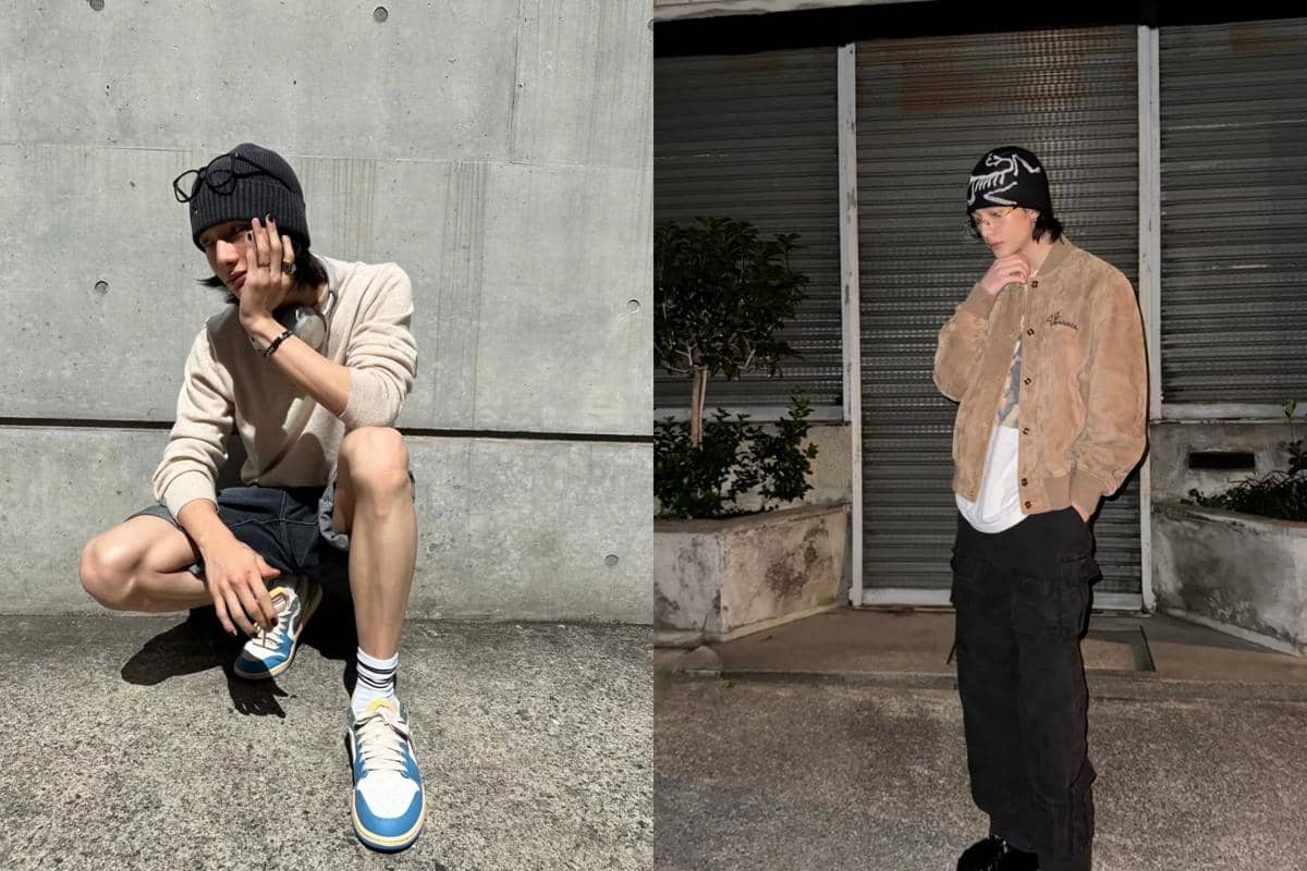 Hyunjin mengenakan beanie hat 