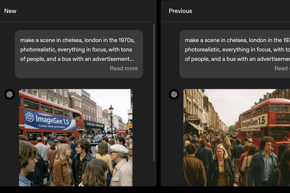 perbandingan GPT Image 1.5 dengan model sebelumnya