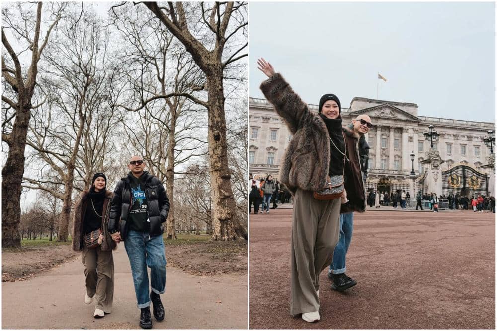 BCL dan suami jalan-jalan berdua di Buckingham Palace.