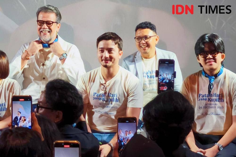 Potret press conference film Patah Hati Yang Kupilih di Jakarta, Kamis (18/12/2025)