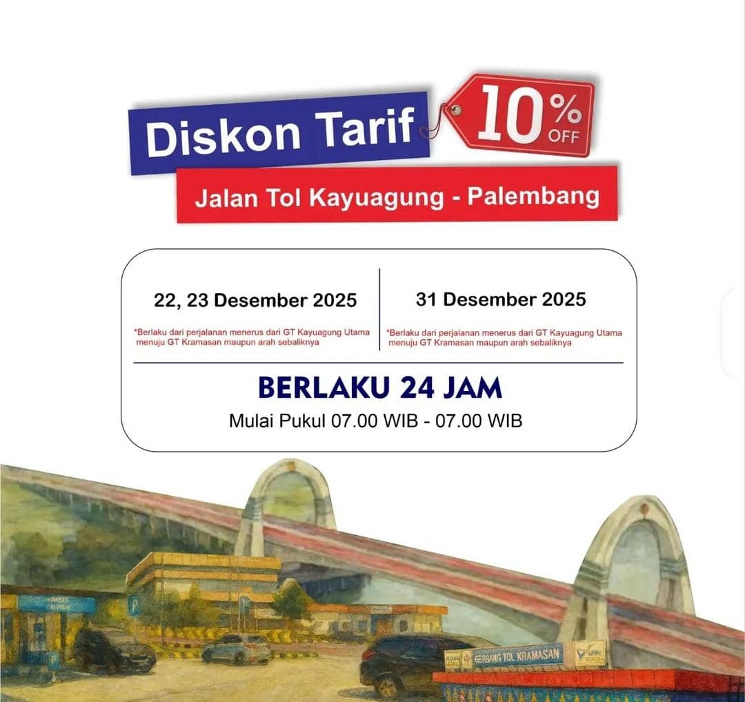 Rincian dskon tarif tol Kayuagung.