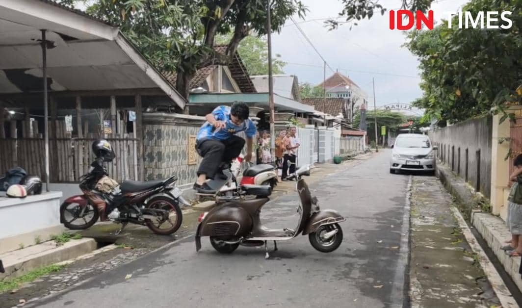 Atlet Skateboard, Basral Graito peraih medali emas di SEA Games 2025. (IDN Times/Larasati Rey)