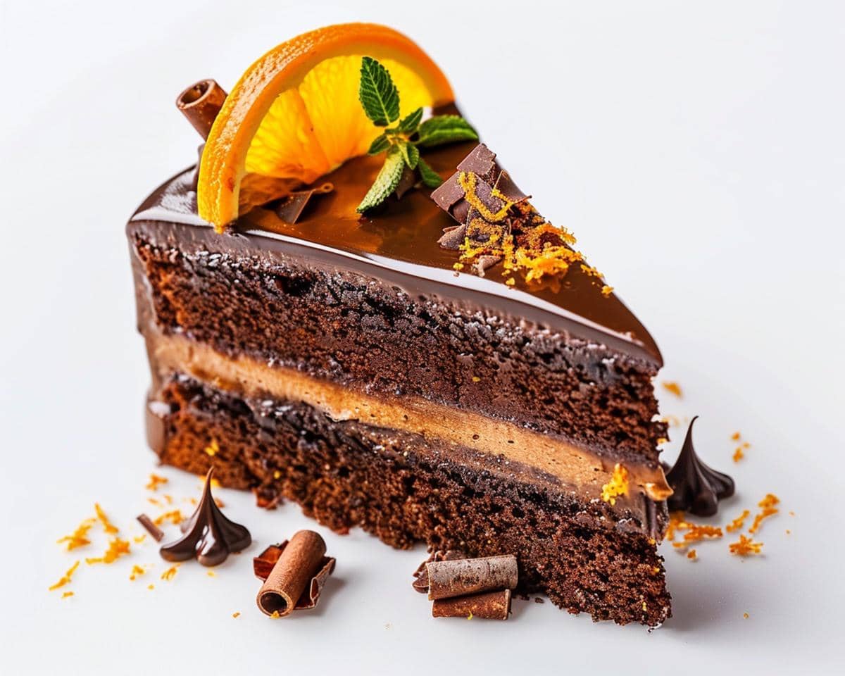 ilustrasi chocolate orange cake