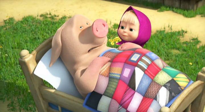 cuplikan Masha and The Bear "New Kids on The Block"