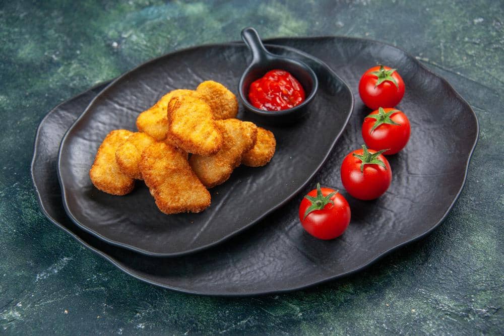 ilustrasi mac and cheese nugget