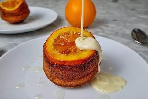 Ilustrasi spiced orange pudding 