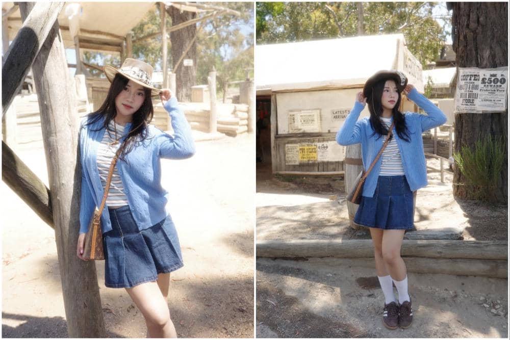 Anggis Devaki ke Sovereign Hill di Victoria.