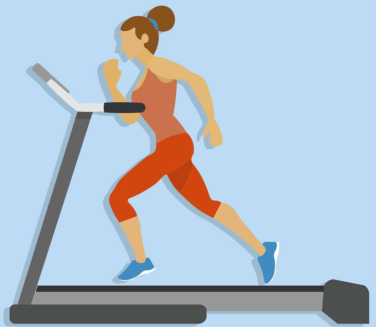 ilustrasi seseorang sedang berolahraga menggunakan treadmill (Pixabay.com/HtcHnm)