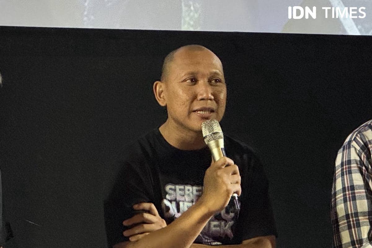 momen konferensi pers Sebelum Dijemput Nenek