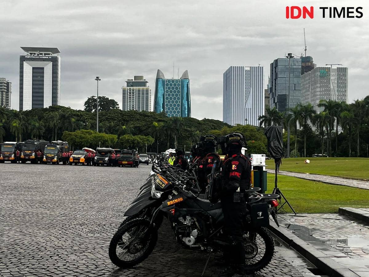 Polri gelar Apel Operasi Lilin di Lapangan Silang Monas, Gambir, Jakarta Pusat
