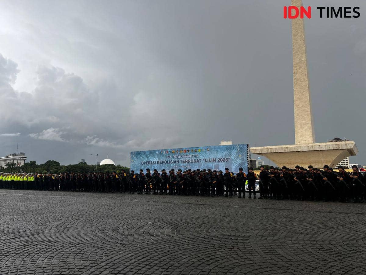 Polri gelar Apel Operasi Lilin di Lapangan Silang Monas, Gambir, Jakarta Pusat