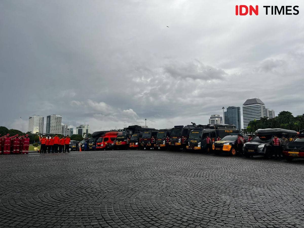 Polri gelar Apel Operasi Lilin di Lapangan Silang Monas, Gambir, Jakarta Pusat