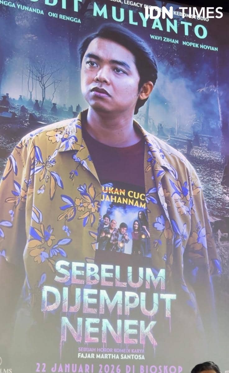 momen konferensi pers Sebelum Dijemput Nenek