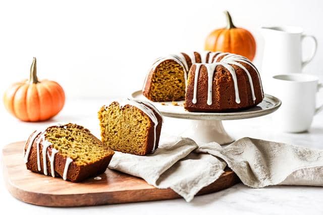 Potret pumpkin spice cake low sugar