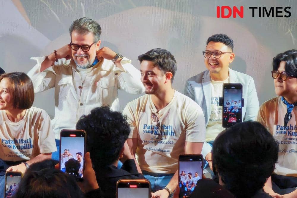 Potret press conference film Patah Hati Yang Kupilih di Jakarta, Kamis (18/12/2025)
