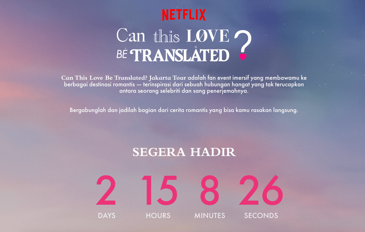 poster fan event Can This Love Be Translated?