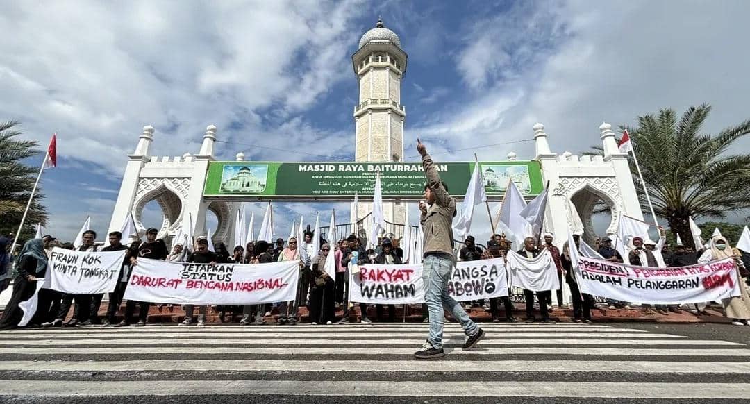 Aksi Bendera Putih di Aceh, Desak Status Bencana Nasional Diberlakukan