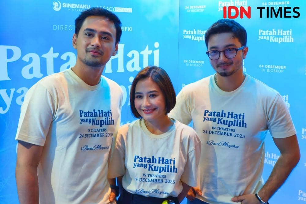 Potret press conference film Patah Hati Yang Kupilih di Jakarta, Kamis (18/12/2025)